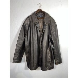 Vintage Cherokee Leather‎ Jacket Stressed - Dark Brown - MAD MAX FURIOSA XXL